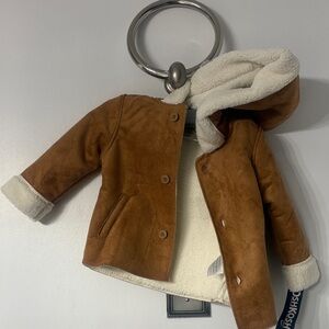 OshKosh B'gosh brown fleece corduroy Kids Jacket with Hood